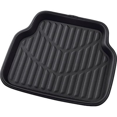 他サイト： ボンフォーム カーマット バケットマット 後席用 3Dレザーマット ブラック リヤ1枚 50x45cm 普通車用 6416-08BK フロアマットの商品画像