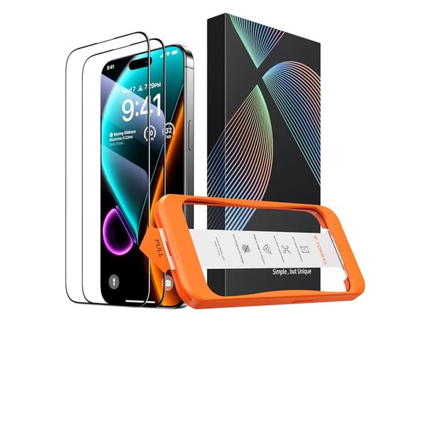「目を守る新革命航空宇宙材料」TORRAS iPhone 15 用 ガラスフィルム iPhone14Pro 用 ガラスフィルム 米
