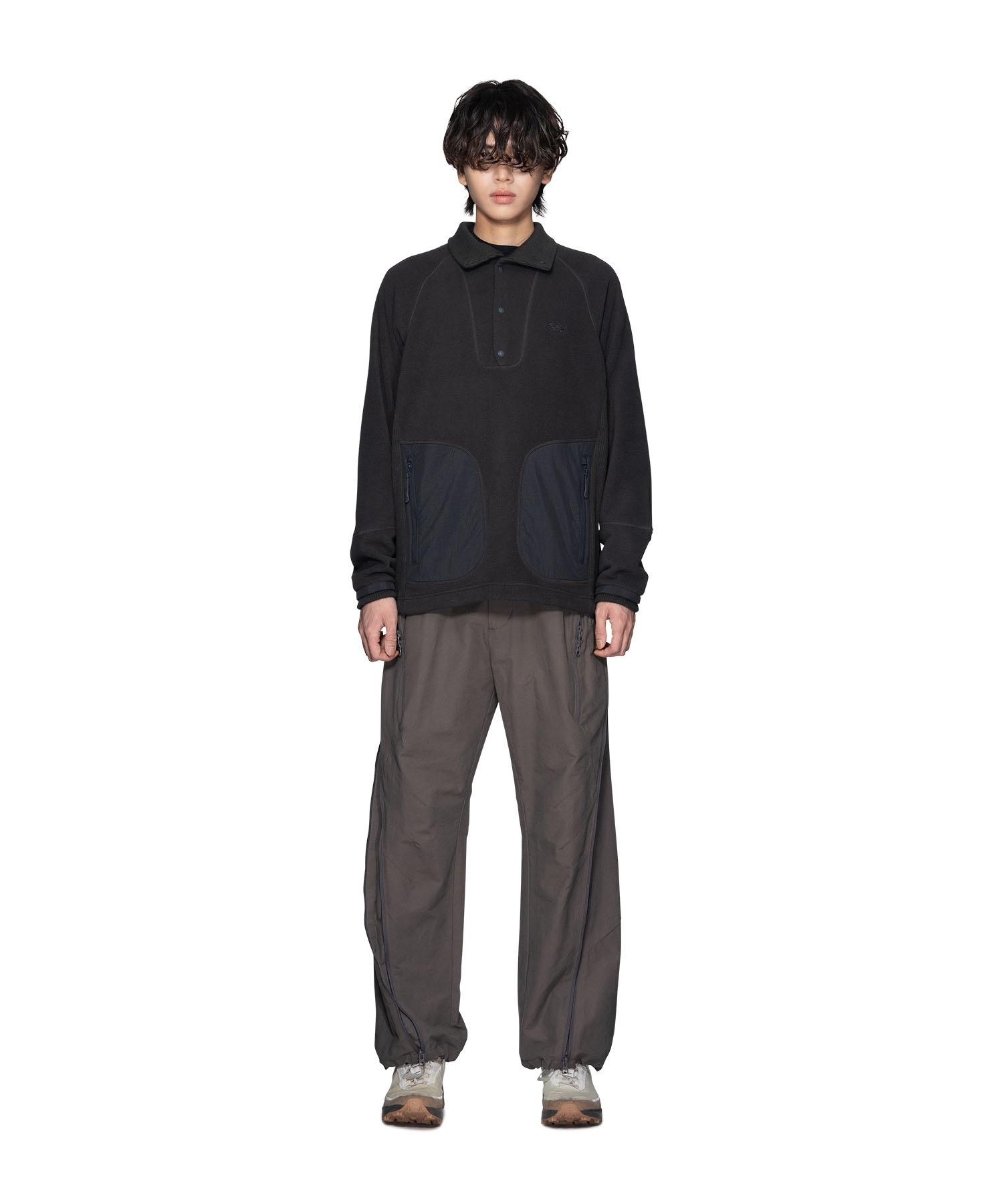【SANSANGEAR】 23FW COMPOUND FLEECE TOP : CHARCOAL