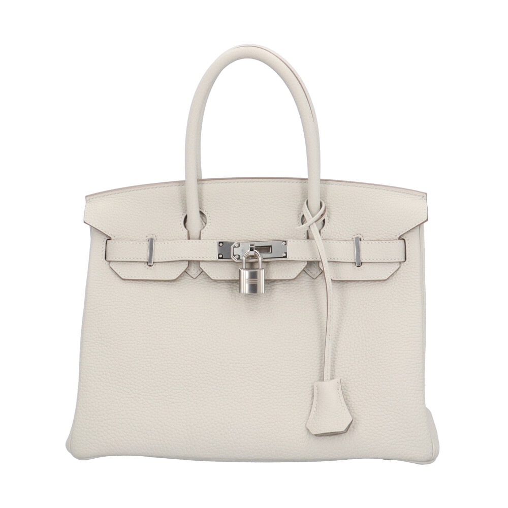 エルメス バーキン30 ハンドバッグ レザー ホワイト HERMES 中古 美品
