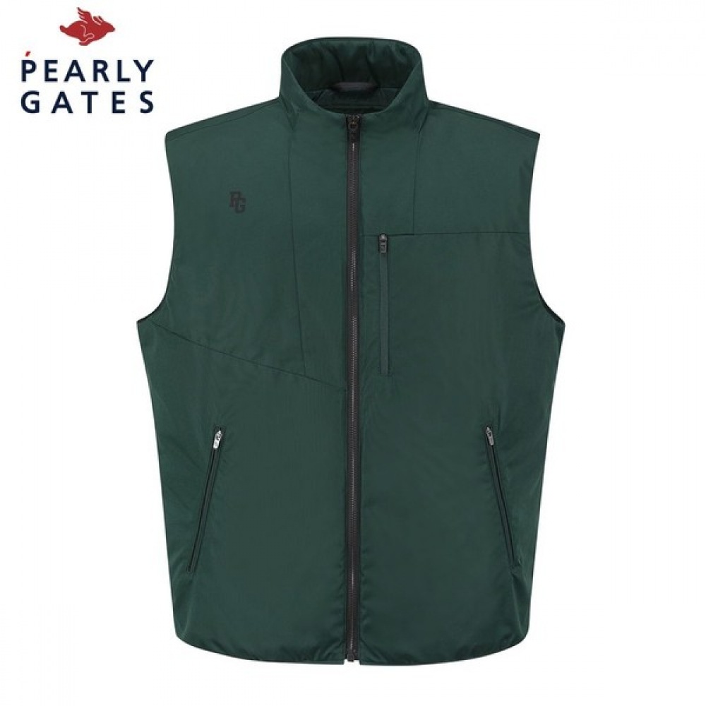 (Paris Gates) メンズロゴジップアップグースダウンベスト