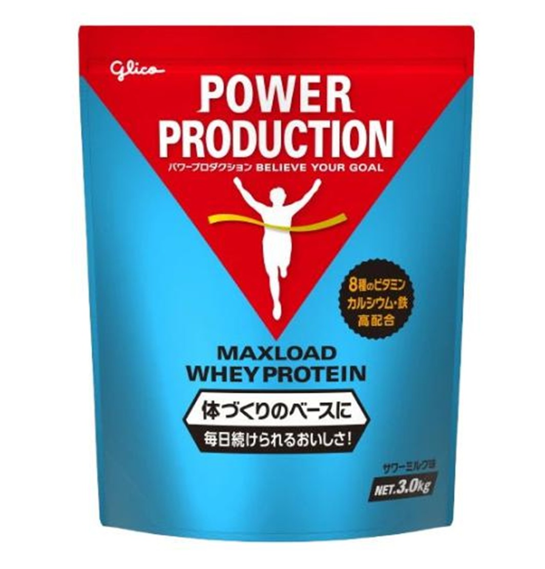 グリコ プロテイン 3.0kg パワープロダクション マックスロード ホエイプロテイン サワーミルク味 大容量