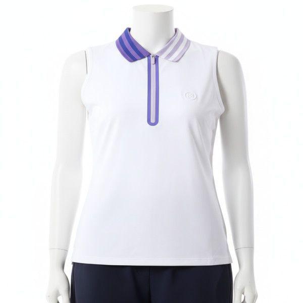 GFORE クォータージップテックピケ スリーブレスポロ GLP000019-SNO 女性 クォーター ジップ テック ピケ スリーブリー