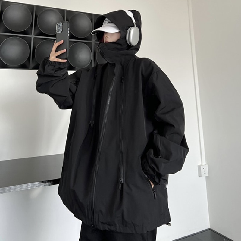 アメリカンコットンジャケットメンズ春秋ニッチ機能ウィンドブレーカーハイストリート潮厚いジャケット