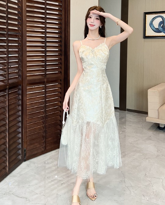 今も人気！キャミワンピース ロングワンピース ノースリーブ 袖なし ドレス フリル 二次会 披露宴 懇親会 レディース【大きいサイズ レディース 春夏 結婚式 きれいめ タイト フォーマル 大人 上品