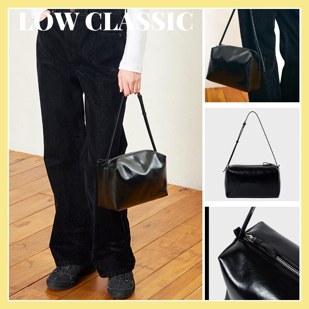 【LOW CLASSIC】Leather Caramel Box Bag ロウクラシック ショルダーバッグ レディース