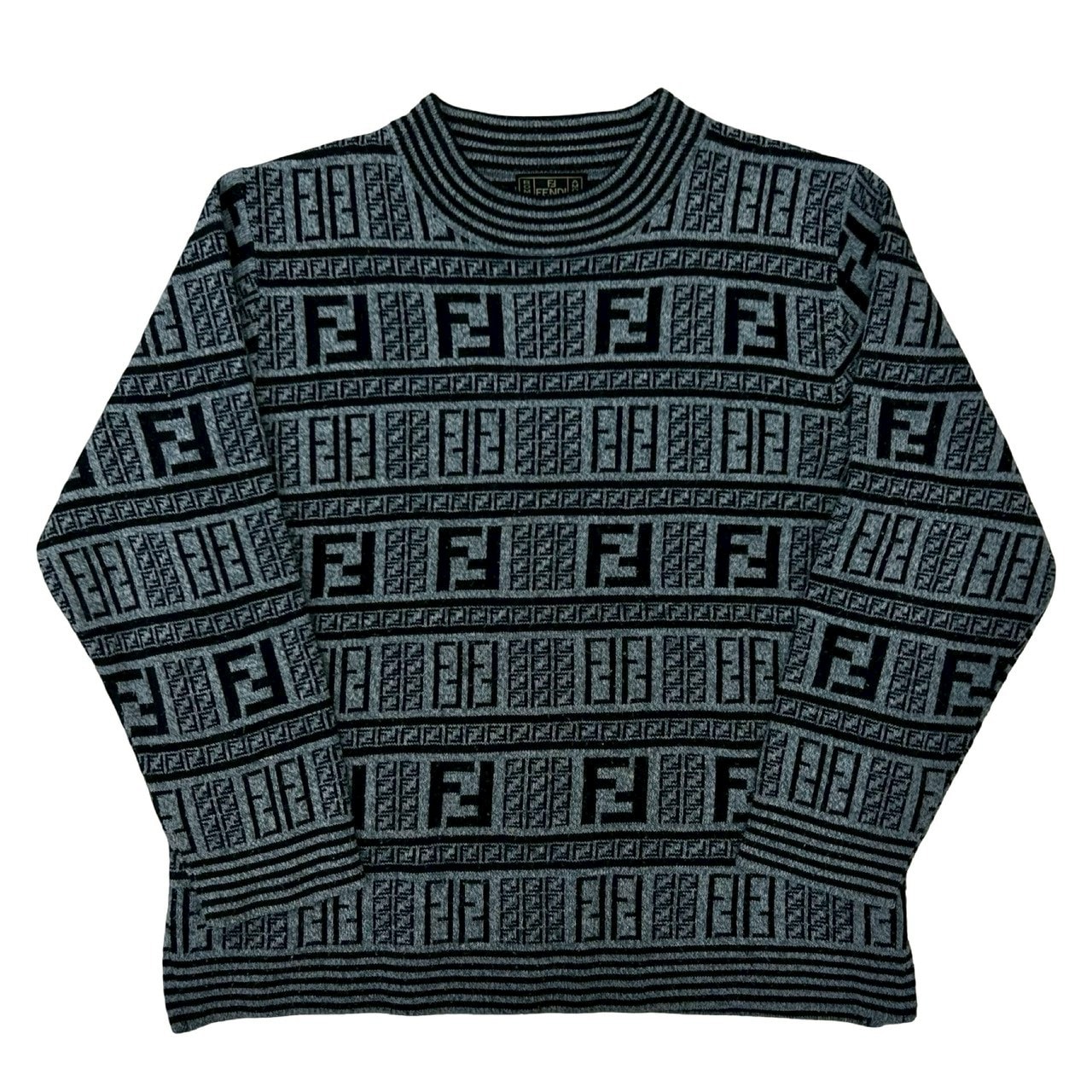 ズッカ FF 柄セーター ウール アクリル グレー 42374