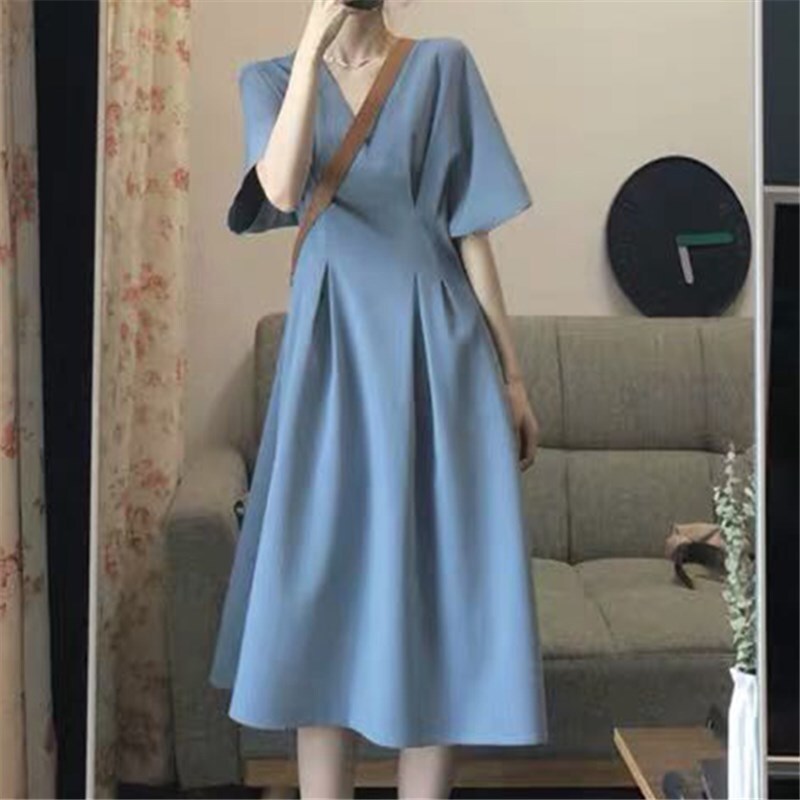ワンピース ロングスカート ロング ロング丈 袖あり 半袖 Vネック スリム かわいい 大人可愛い きれいめ シンプル カジュアル 大人 上品 おしゃれ お洒落 かっこいい レトロ アジアン
