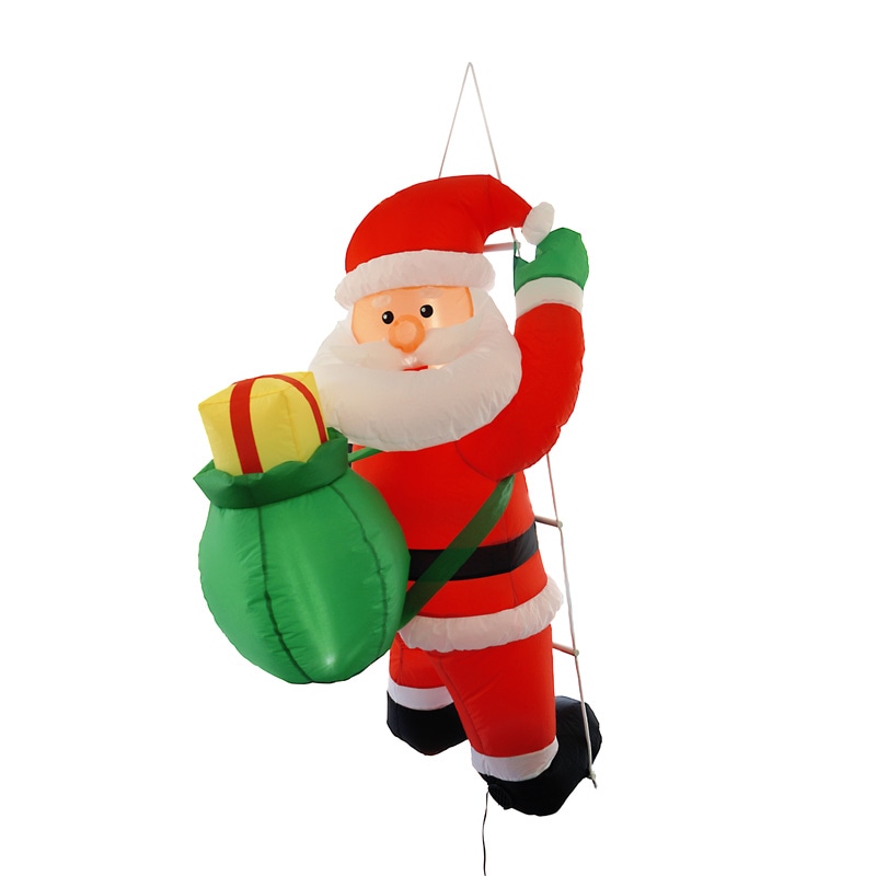 冬 クリスマス【エアーディスプレイはしごサンタ 高さ130cm】