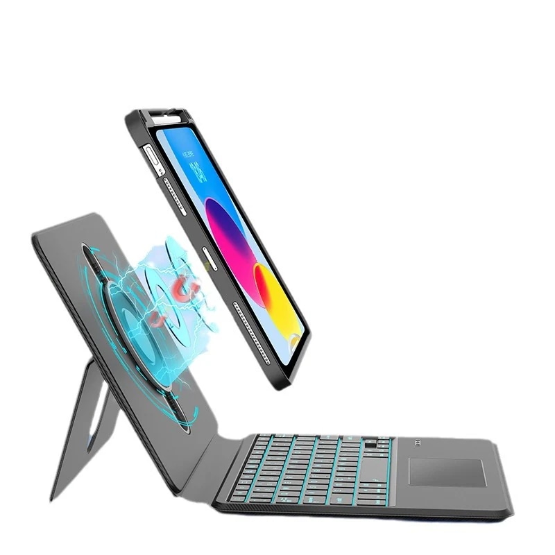 適用 ipad10 bluetooth のキーボード air45 の保護場合のスライドの上昇 pro11 磁気旋回装置のワンピースのキーボードの箱