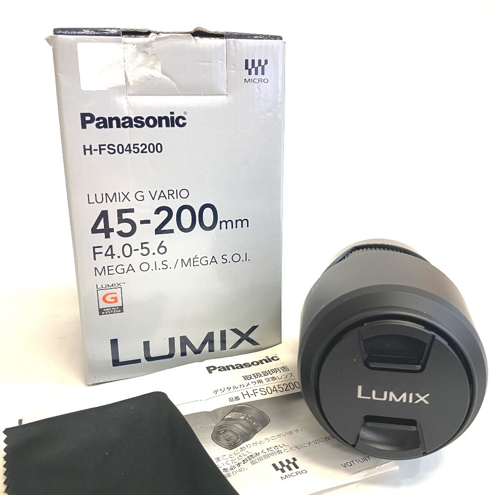 Panasonic パナソニック 望遠ズームレンズ マイクロフォーサーズ LUMIX G VARIO f/4-5.6 45-200mm カメラ ブラック
