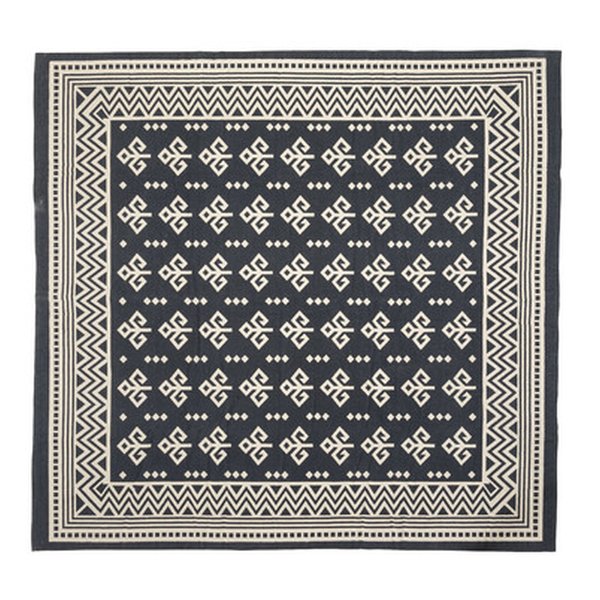 ラグ ブラック 約幅180×奥行き180cm TTR-162B