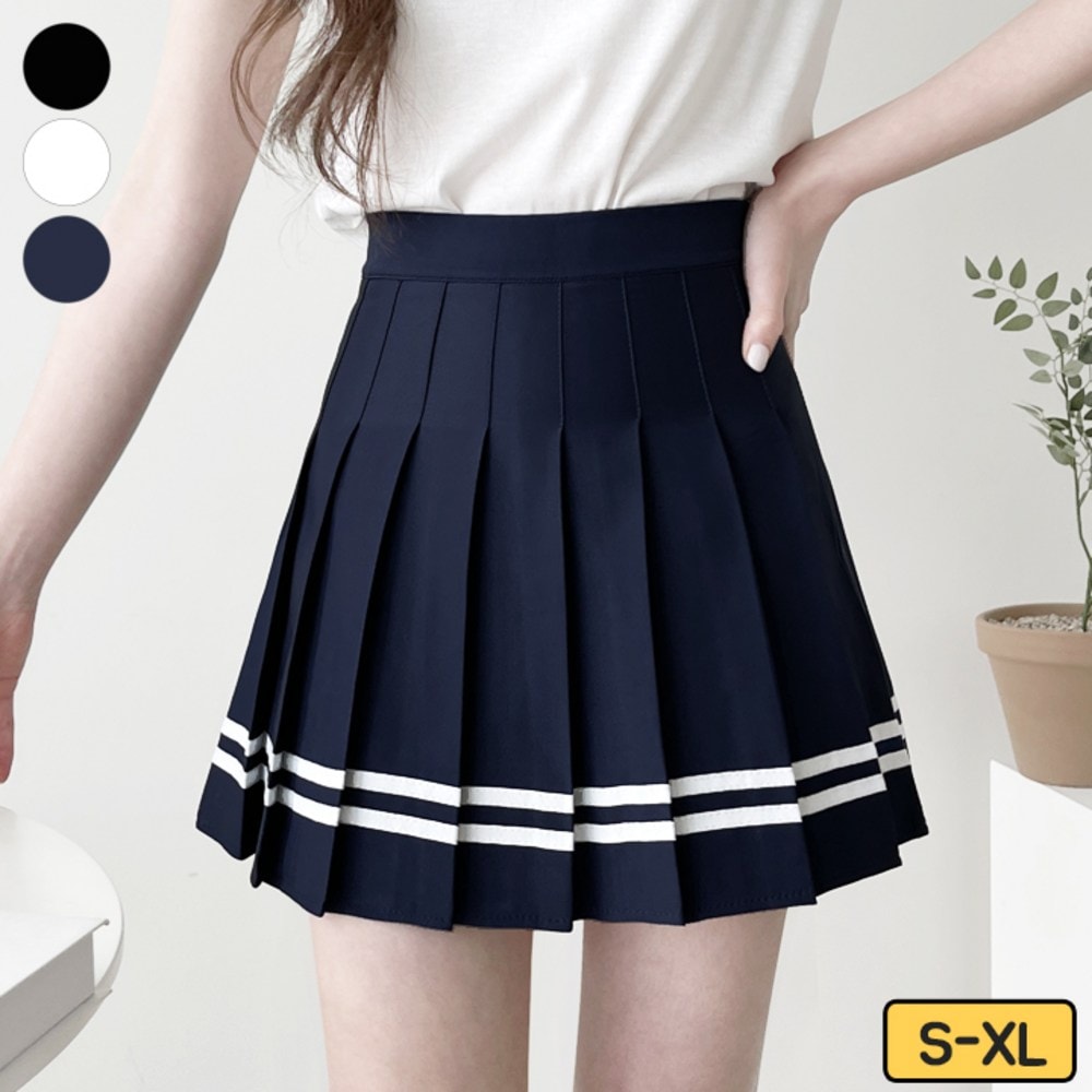 ガビジン女性用パンツ裏地で快適でベーシックなテニスプリーツミニスカートスカートゴルフスカートパンツ