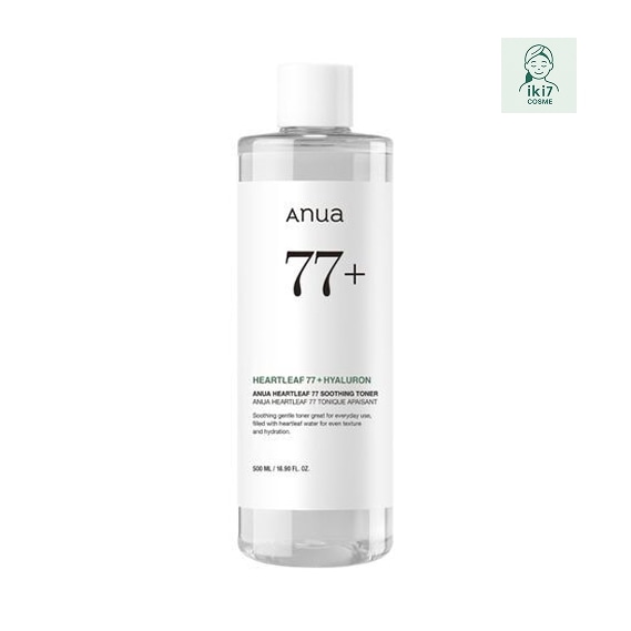 ハートリーフ77＋スージングトナー, 500ml 保湿化粧水 敏感肌対応 大容量 角質ケア 低刺激 ノンコメドジェニック 韓国コスメ