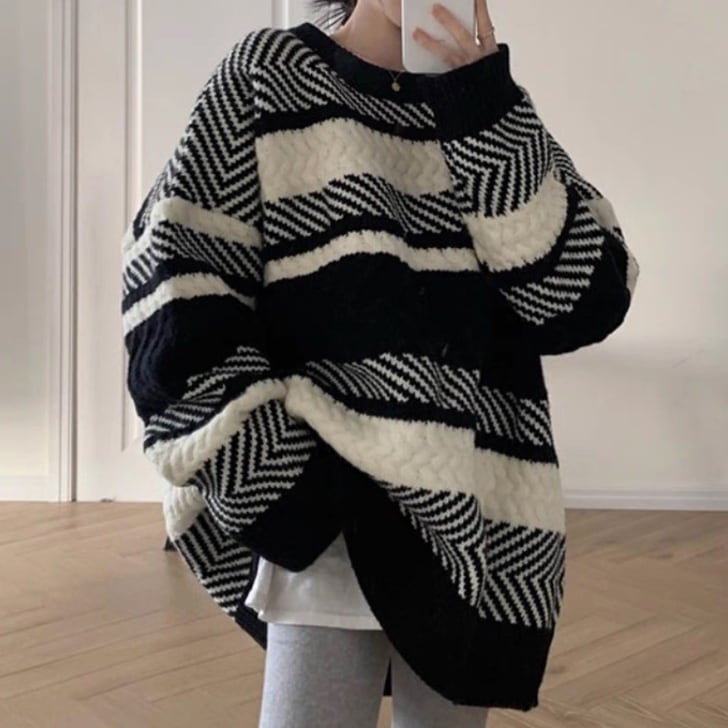 レディース トップス ニット セーター カーディガン 長袖 ラウンドネック オーバーサイズ フェミニン ストリート かわいい 大人可愛い きれいめ シンプル カジュアル 上品 おしゃれ かっこいい