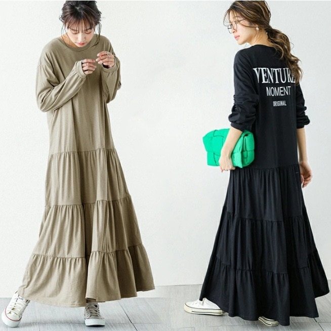 【上質】アルファベットマキシ ワンピース