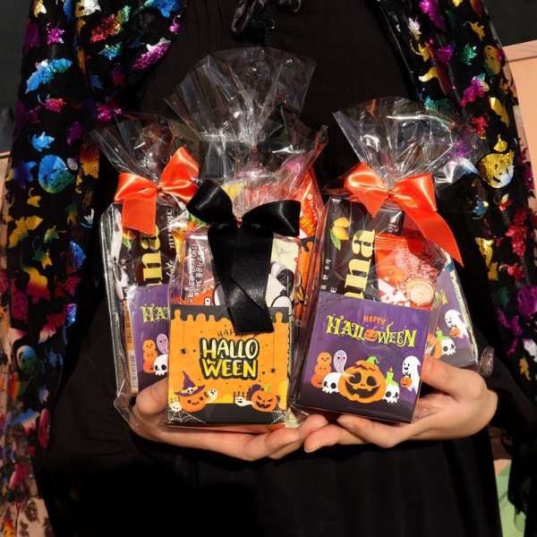 ハロウィンデー おやつ4点セットx5個/ハンドメイドリボン包装プレゼント