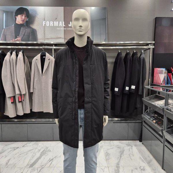 ハイネックプレミアムグースダウンパッド入りコート ADE4FP1104 BK