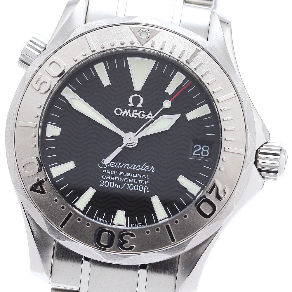 オメガ OMEGA 2236.50 シーマスター300 WGベゼル 自動巻き ボーイズ 保証書付き_871938【中古】