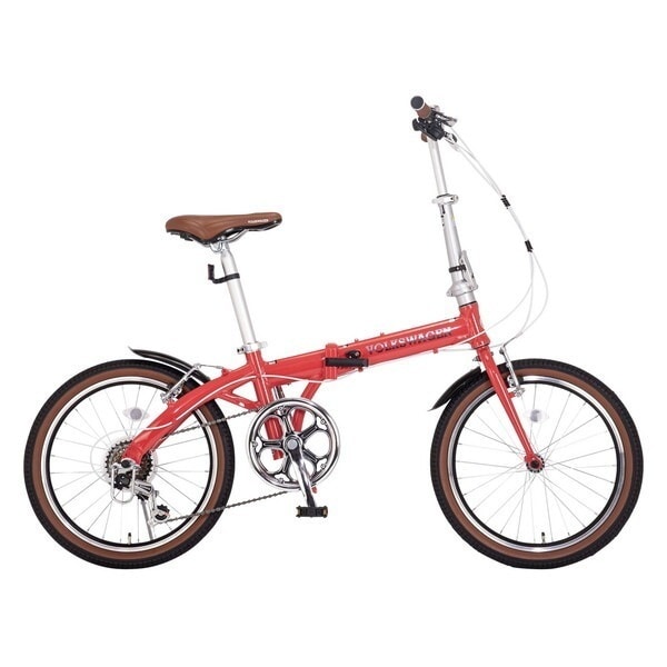 フォルクスワーゲン 折りたたみ自転車 20インチ VW-FDB206ALSL レッド 67378 6段変速 メーカー直送