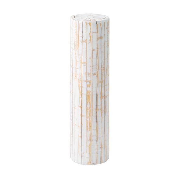 プランタースタンド 約直径20x高さ68cm ホワイト 木製 グリーンベース 完成品 リビング 店舗 観葉植物用 インテリア家具