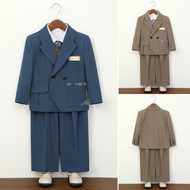 男の子 スーツ セット 英倫 かっこいい カジュアル スーツ 1歳 フラワーボーイ ウェディング服 男の赤ちゃん 司会 ピアノ 発表会 衣装