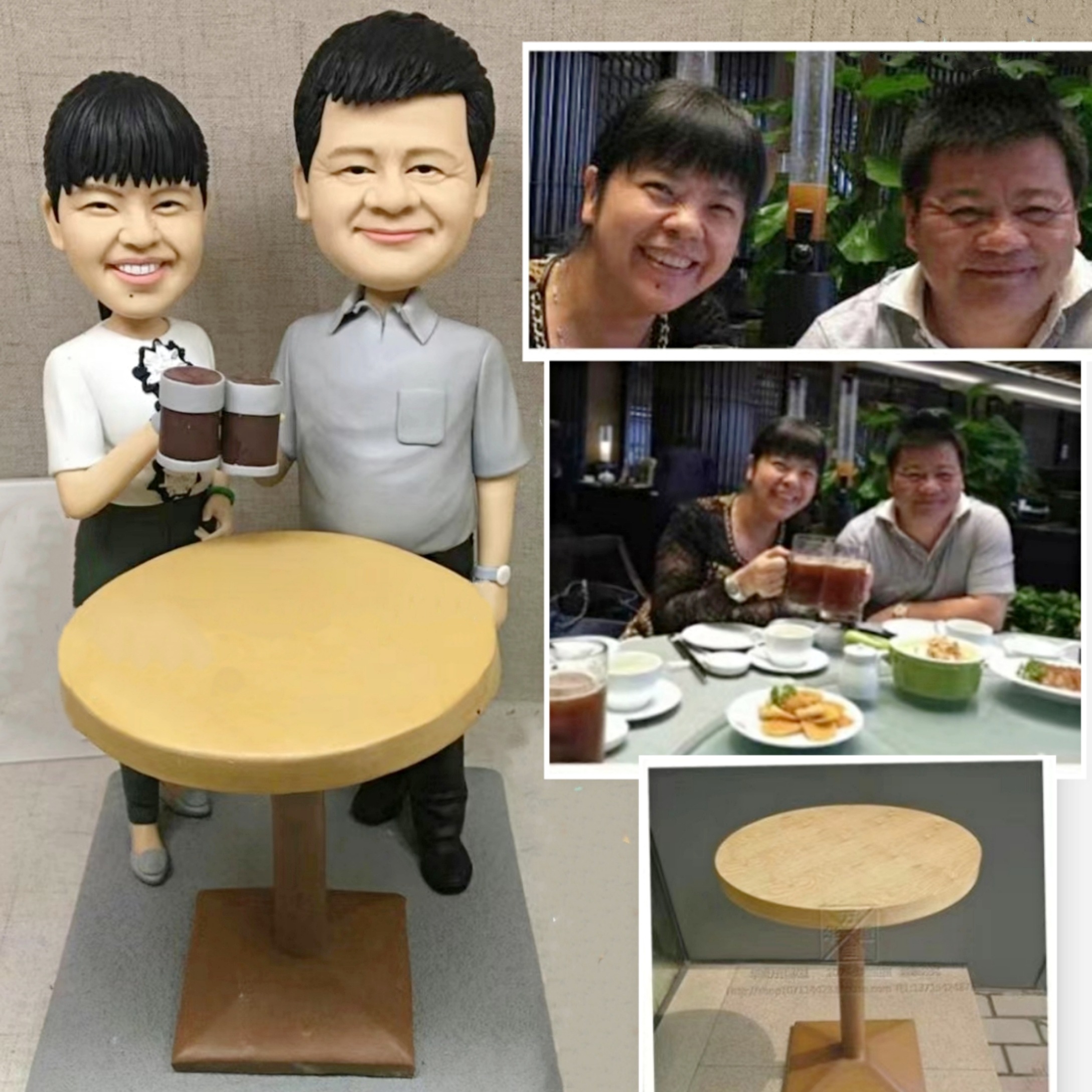 【オーダーメイド】3D肖像画 似顔絵 人形 フ ィギュア 結婚祝い 周年記念日 カップル 彼氏 彼女 夫婦 両親 贈呈品 記念品