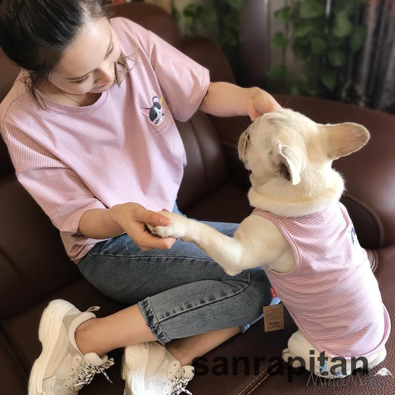 犬服親子 犬 ボーダー 【新品現品】犬 お揃い服 ドッグウェア 小型犬 ペットとお揃いペット親子 犬猫とオーナーがペアルック出来る ペアルック 犬の服 パーカー春夏