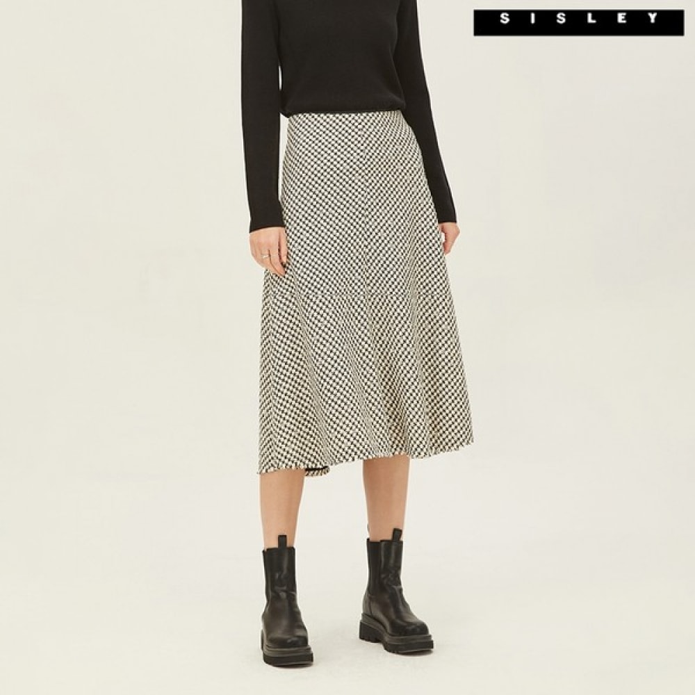 (シスレー) シスレーベラツイードビーズスカート SASK33261_BK