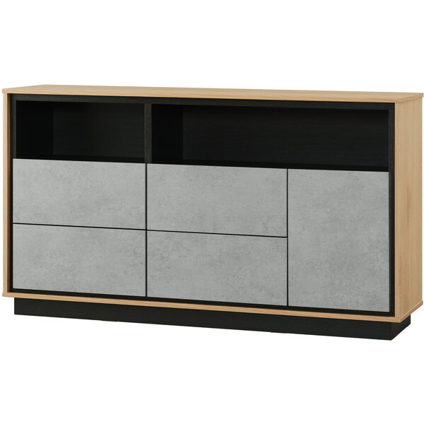 LVCM-1195 ナチュラル/モルタル リビングキャビネット メーカー直送 15,350円