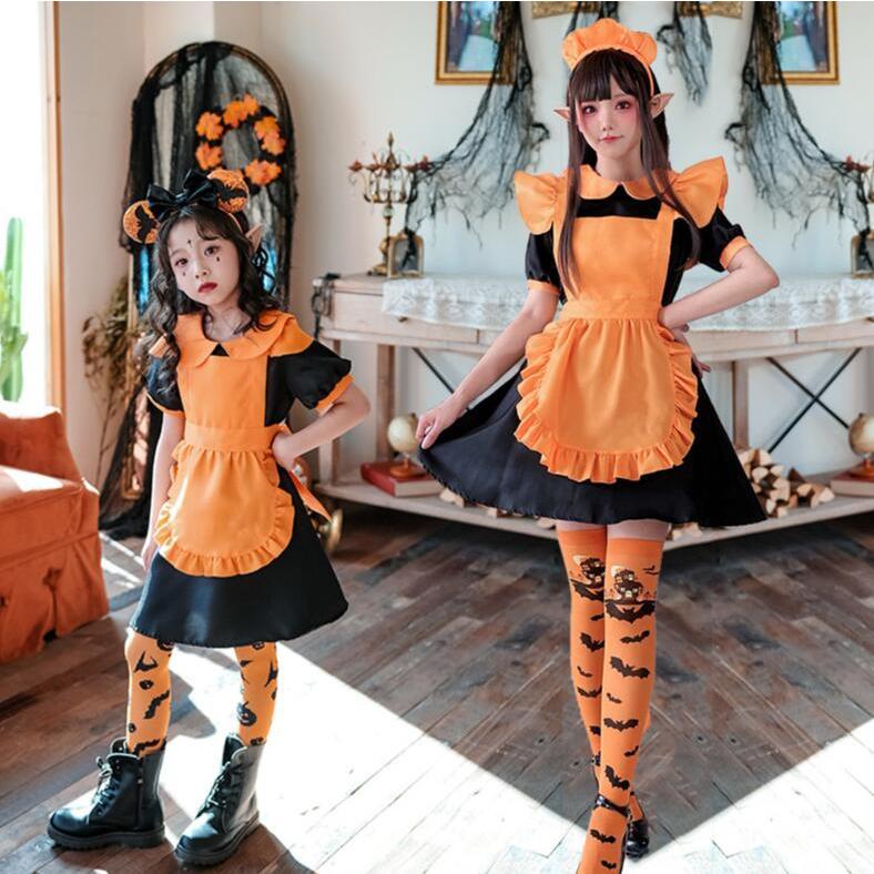 【大人気】子供メイド服 子供用 ハロウィン コスプレ キッズ 人 レディース 女の子 ロリータドレス 半袖 魔女 コスプレ ウィッチ プリンセス 仮装 コスチューム パーテ