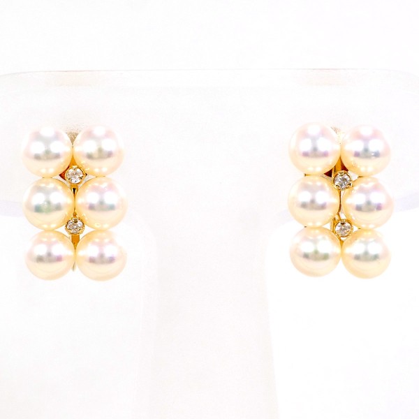 K18 18金 YG イエローゴールド イヤリング パール(真珠) ジュエリー 中古