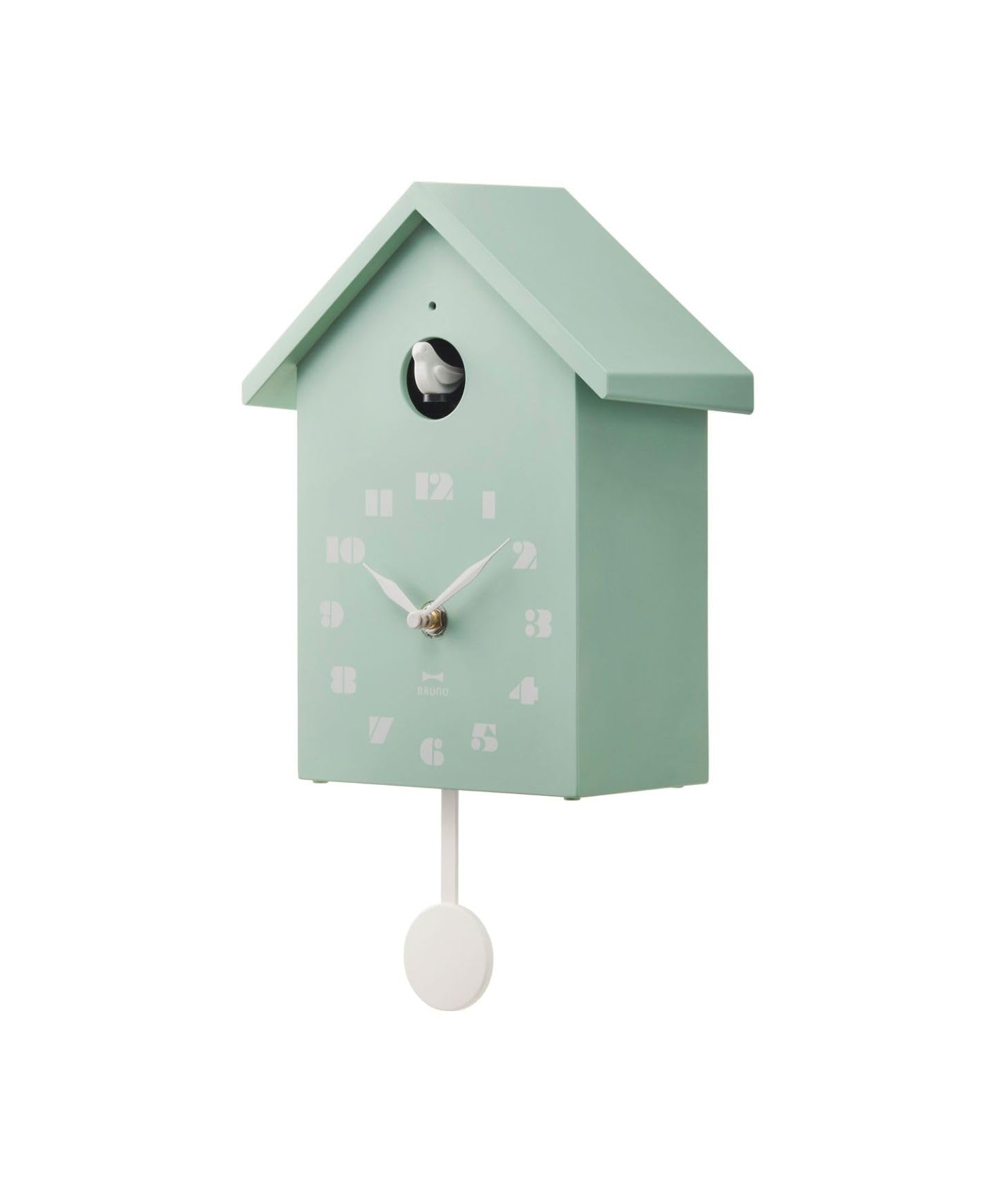 BRUNO 鳩時計 振り子 時計 壁掛け 置き型 掛け時計 置き時計 可愛い おしゃれ ミント グリーン バードハウスクロック BCW047-MTGR