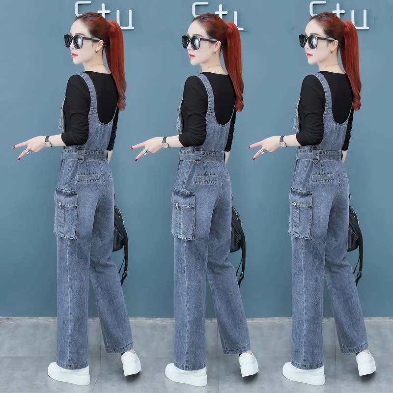 新作 デニムオーバーオール レディース ルーズ 着痩せ ワイドパンツ おしゃれ 可愛い サロペット ジーパン