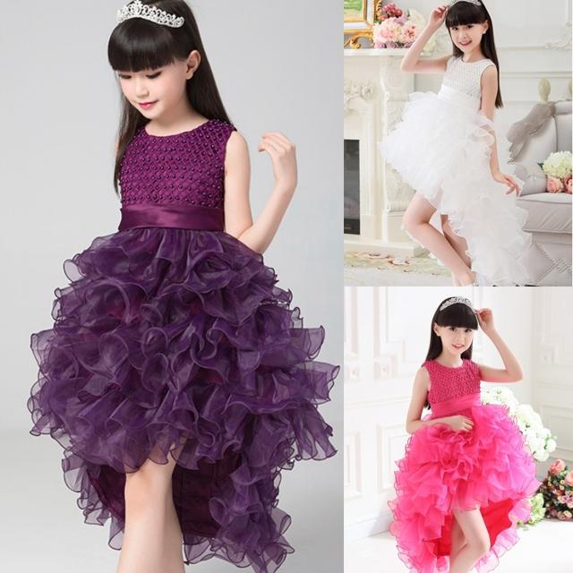 4色 子供 ドレス ロング ミモレ丈 プリンセス 大人っぽい 可愛い キッズドレス ピアノ 発表会 女の子 誕生日 おしゃれ 子ども 結婚式 フォーマル 子供服 パール リボン フリル ノースリーブ