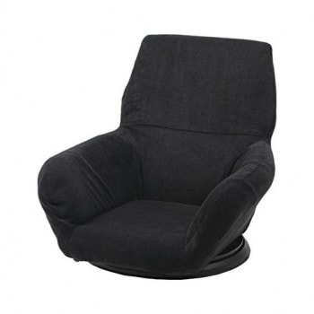 東谷 フロアチェア バケットリクライナー ブラック THC-203BK