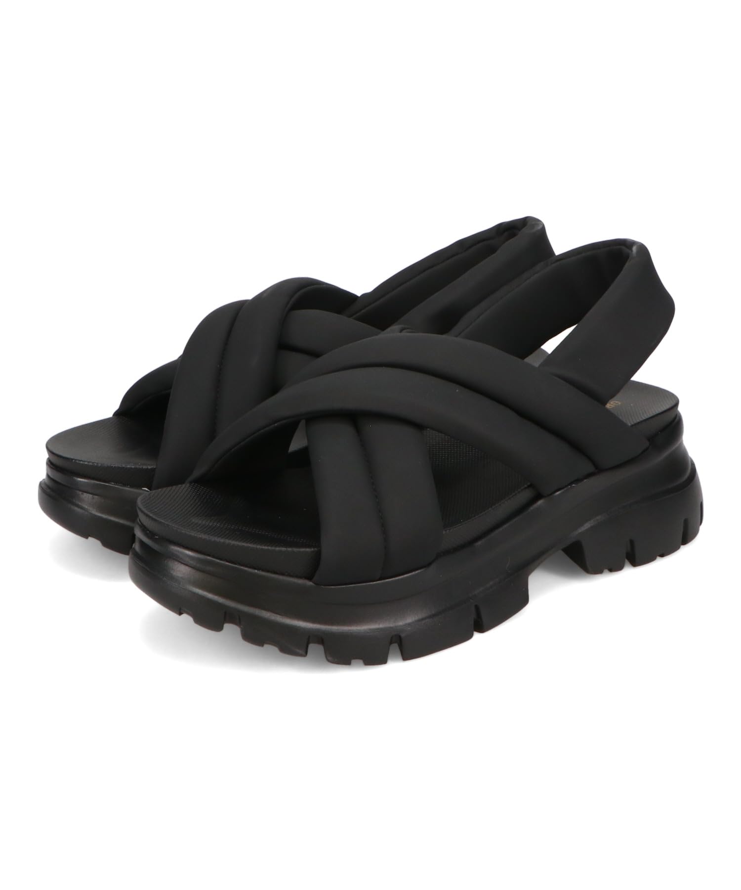 [オリエンタルトラフィック] サンダル 厚底 レディース ベルトサンダル 柔らかい フィット カジュアル 軽量 ボリュームソール スニーカー 51201 BLACK (2025SS) 23.0 cm~