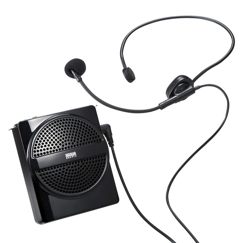 ハンズフリー拡声器スピーカー ブラック MM-SPAMP2