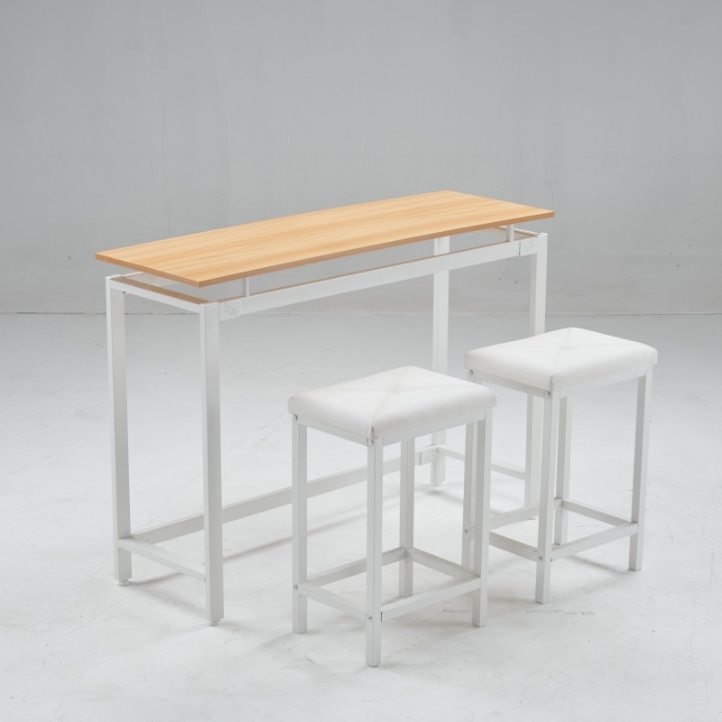 ハイテーブル カウンターテーブル 3点セット バーテーブル ダイニングセット コーヒーテーブル キッチンチェア 机 椅子 スツール 2脚 おしゃれ 19,460円