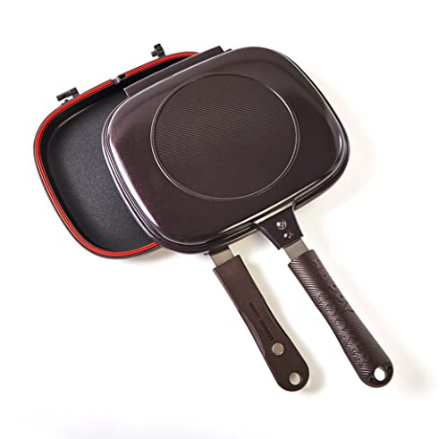 【HAPPYCOOKER公式】【直火ガス火対応】両面フライパン ブラウン 本体1シリコンパッキン2(交換用)使用説明書兼レシピ1 ハッピークッカーグルメパン 両面焼きフライパン 魚焼きグリ