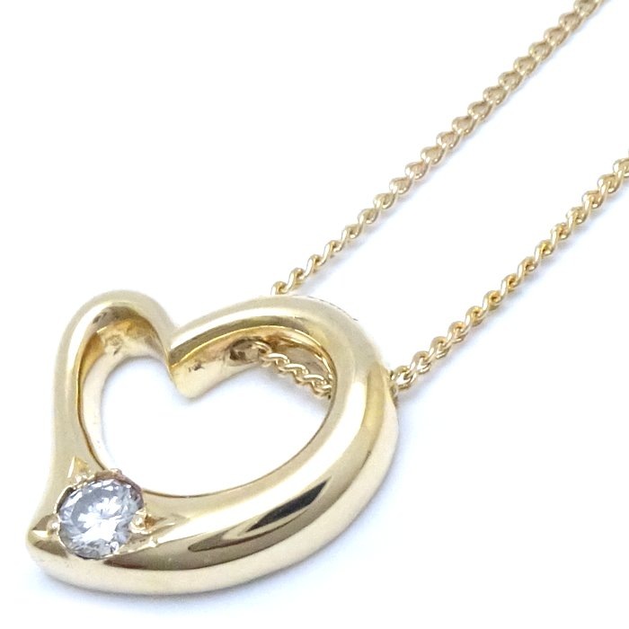 最高品質 イエローゴールドオープンフープネックレス 最高品質 イエローゴールドオープンフープネックレス ティファニー