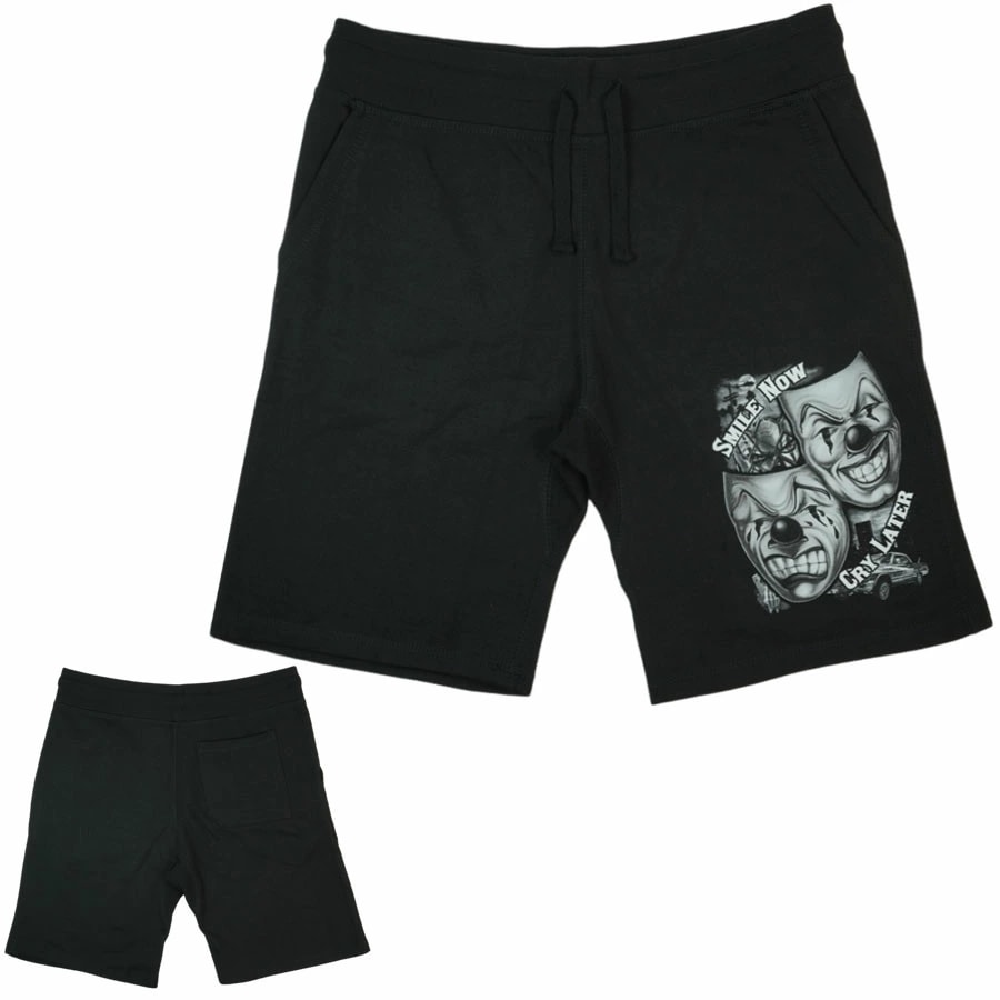メンズ パンツSMILE NOW CRY LATER SWEAT SHORTSスマイル ナウ クライ レイター スウェットショーツBLACK(ブラック)男性用