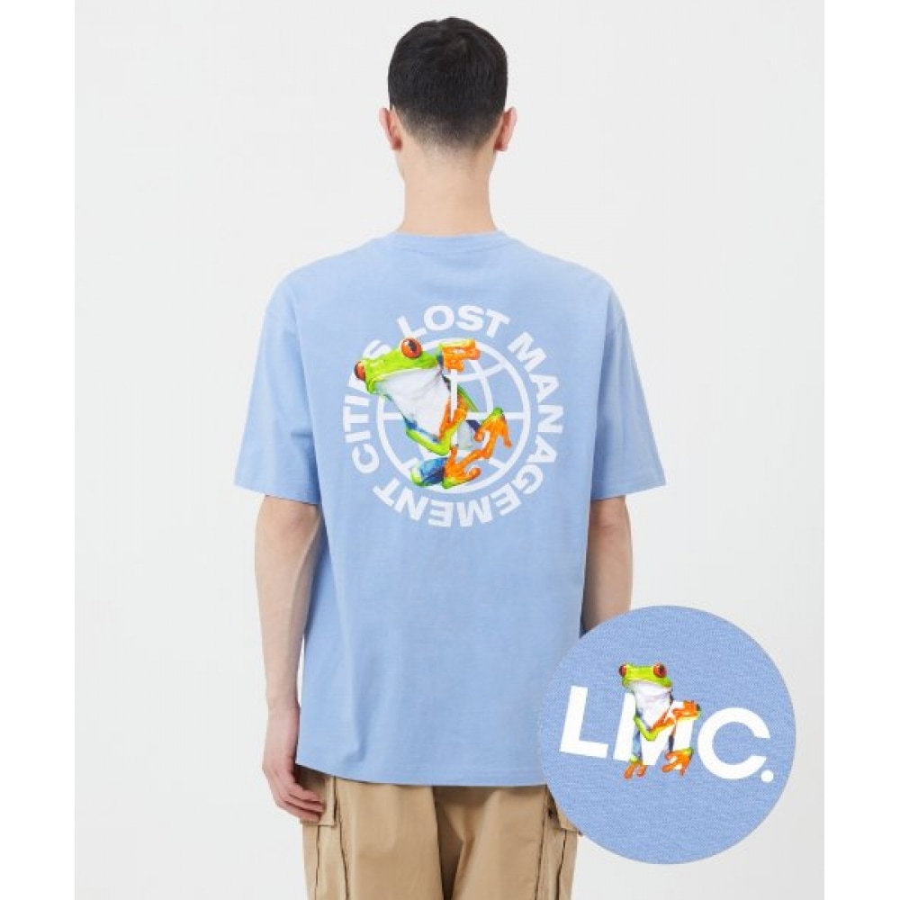 LMC フロッグ T シャツアッシュブルー
