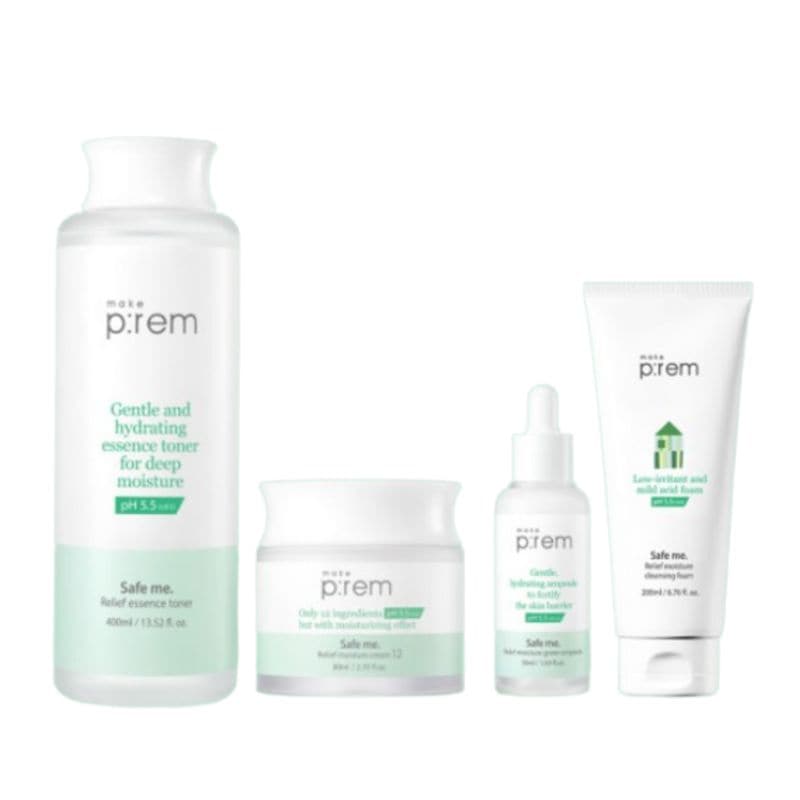 セーフミーレリーフ スキンケア 3種セット(トナー400ml + グリーンアンプル+50ml＋クリーム80ml)
