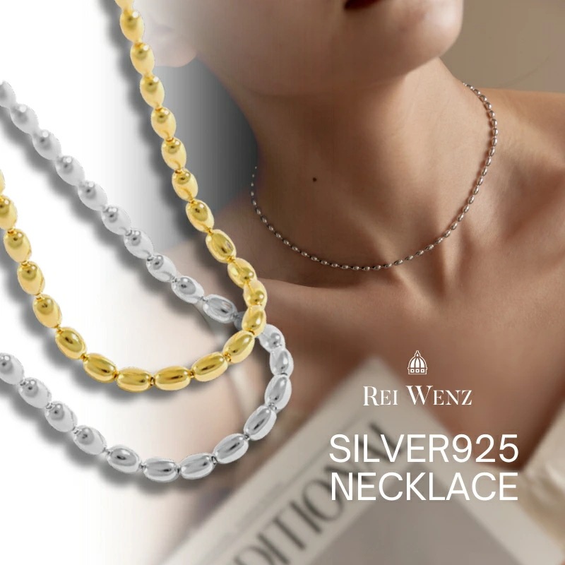 【高品質silver925】ネックレス つぶつぶ シルバー925 インスタ 大人かわいい おしゃれ シンプル レディース シルバー ゴールド 重ね 大人 アレルギー プレゼント ニュアンス