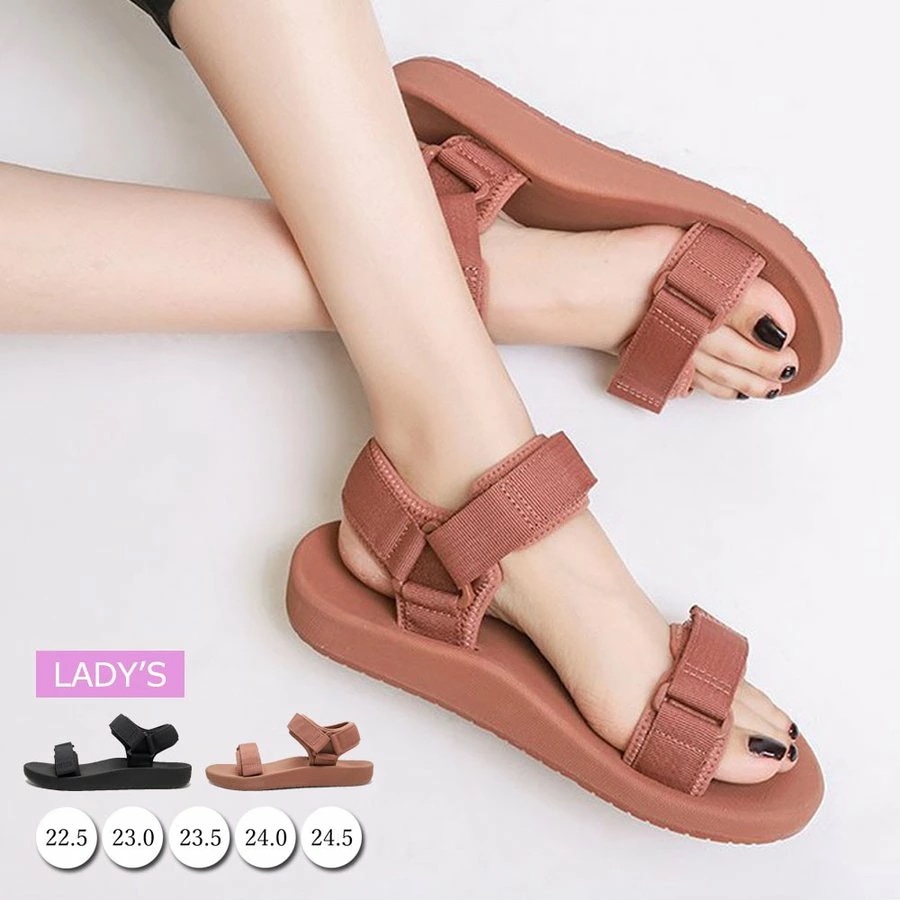 サンダル レディース 厚底 シンプル スポーツサンダル 夏 プラットホーム ソール バレンタイン プレゼント