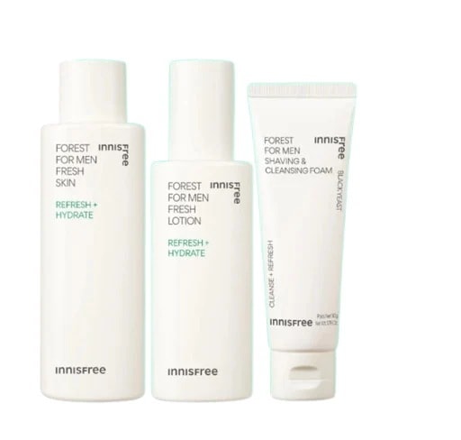 イニスフリー フォレスト フォーメン フレッシュ セット + グリーンティー キット スキン180mlローション140mlシェービング&クレンジングフォーム 50g 5,320円