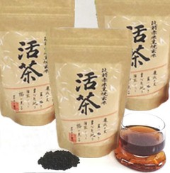 ＼半額SALE／ 活茶300g 3個セットヒート包装タイプ 黒焼き赤米玄米茶 ３袋 筑前赤米玄米 １袋につき15g20包 玄米
