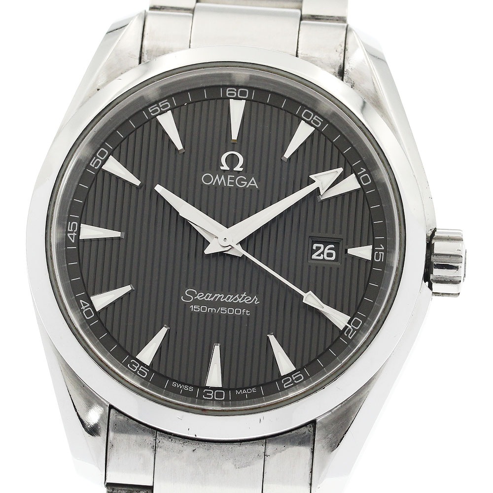 オメガ OMEGA 231.10.39.61.06.001 シーマスター アクアテラ デイト クォーツ メンズ 保証書付き_922893【中古】