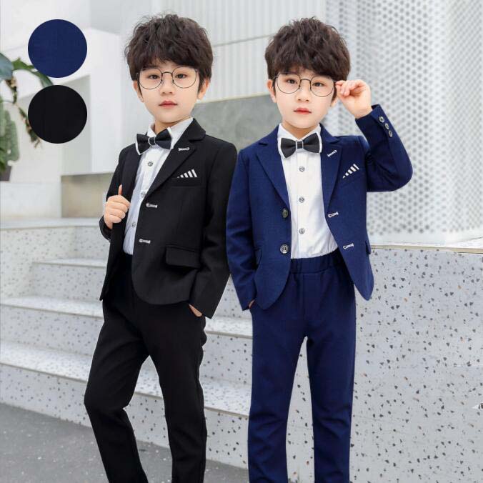 【最安値挑戦】キッズ 結婚式スーツ 演出服 ベビー服 フォーマルスーツ 長袖 子供用 スーツ 男の子 スーツセット 折襟 子供スーツ 子供服 オシャレ 上下セット フォーマル 初節句 お宮参り 高品質